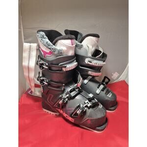 💥 Lange LX 80 Ski Boots Mondo 24.5 Women's US Size 7.5 Black White Pink